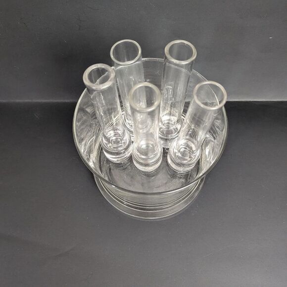 Clear Ridged Glass Tumblers Elegant Dining Drinkware - Picture 2 of 6